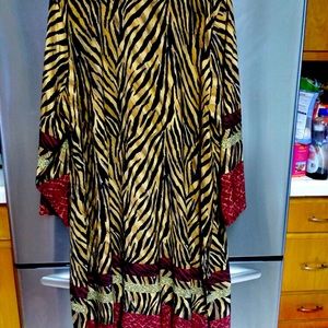 Animal Print dress/duster oversized! Fits most 1X
